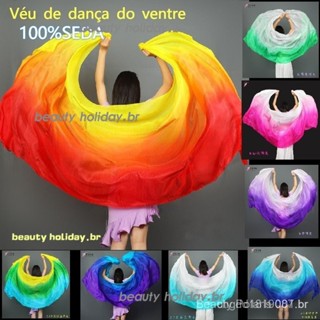 Véu de Seda Dança do Ventre 100% Seda Length is 2.5m Lenços em Oferta na Shopee