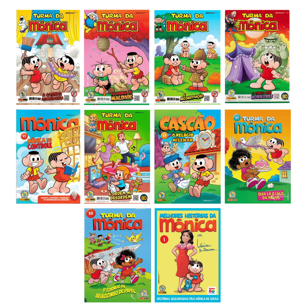 Kit Gibis Turma da Mônica | Novos Sem Repetição | Mauricio de Sousa em Oferta na Shopee