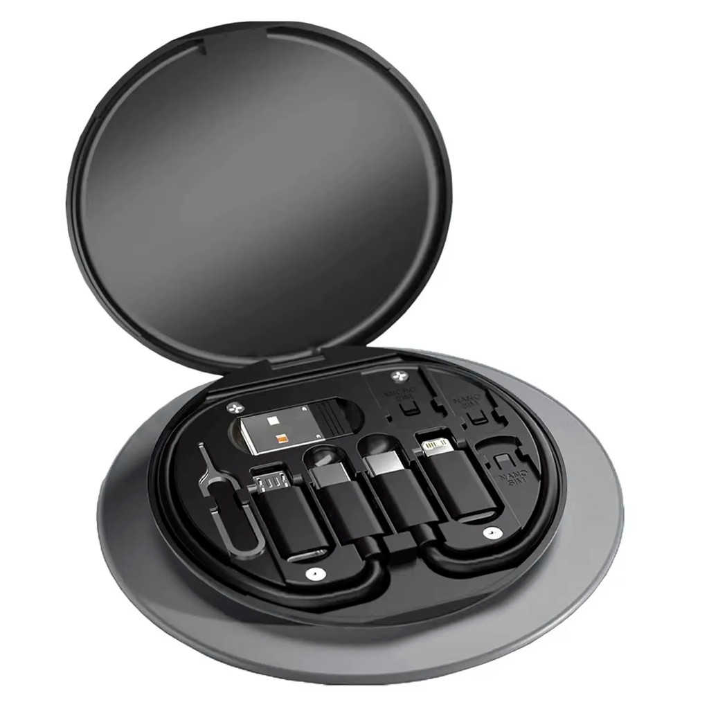 Kit de Adaptador 5 em 1  + suporte de celular type-c Lightning Micro Usb e Cabo de Carregamento funcional 101893