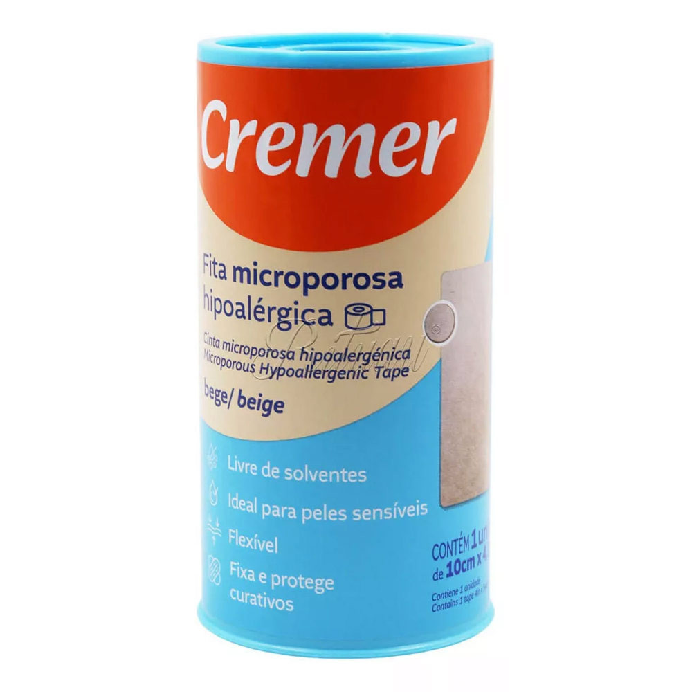 Fita Microporosa Bege 10cmx4,5m Cremer em Oferta na Shopee