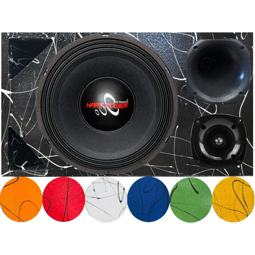 CAIXA TRIO DUTO TRIÂNGULO ALTO FALANTE HARD POWER HP 750 UNLIKE 400 CORES em Oferta na Shopee