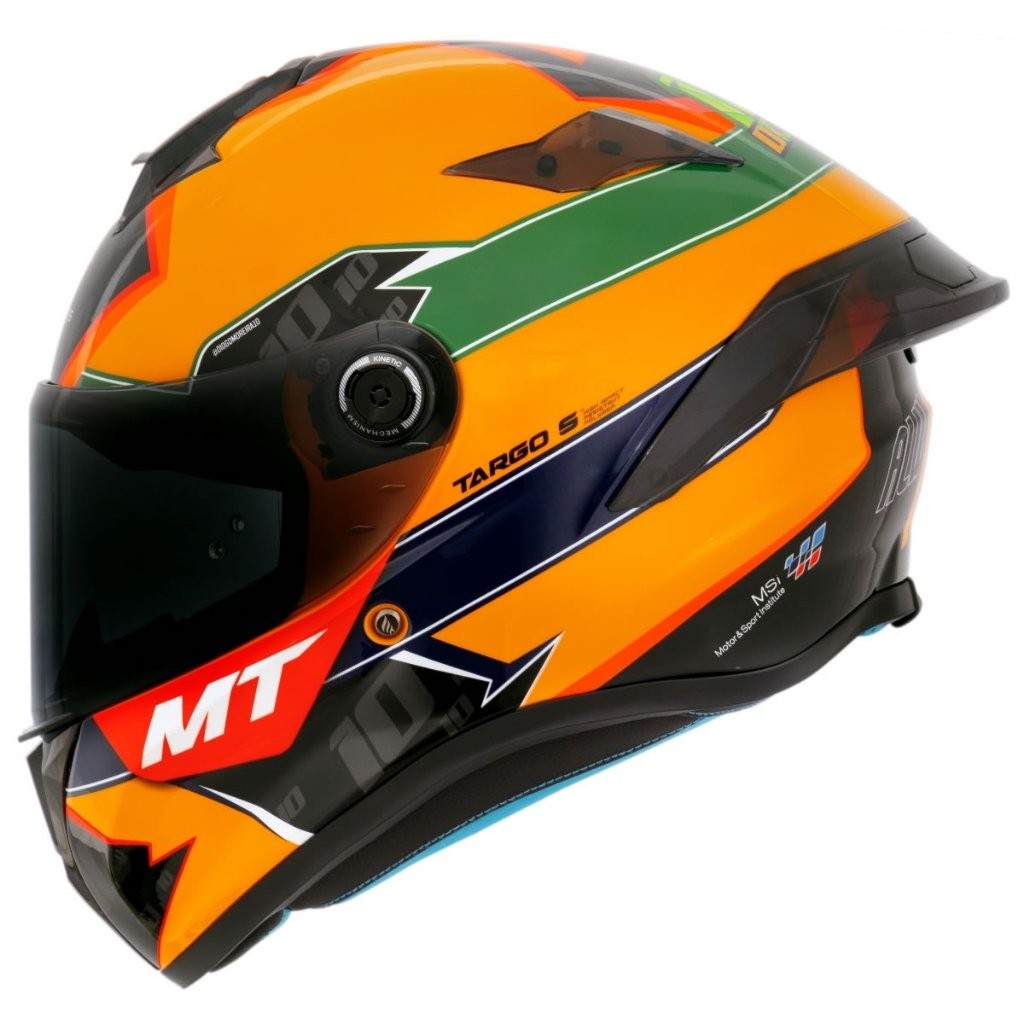 Capacete moto fechado MT Targo S Diogo Moreira Tributo Laranja