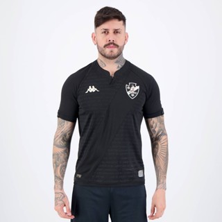 Camisa Kappa Vasco III 2024 Preta em Oferta na Shopee