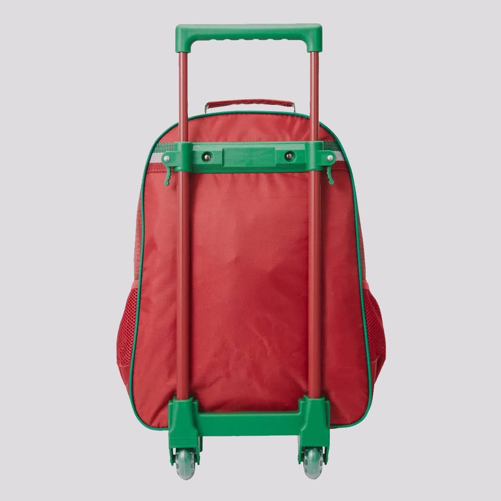 Detalhes do Mochila Fluminense com Rodas Vinho e Verde
