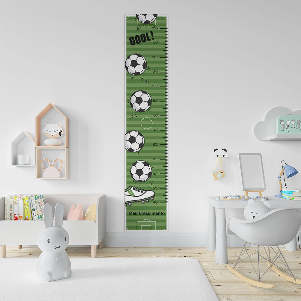 Regua de Crescimento Adesivo Esportes Futebol em Oferta na Shopee