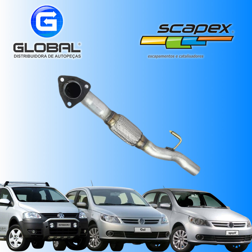 Escapamento Tubo Flexivel Gol Crossfox/Spacefox/Fox Saveiro Voyage Scapex 1.0 1.6