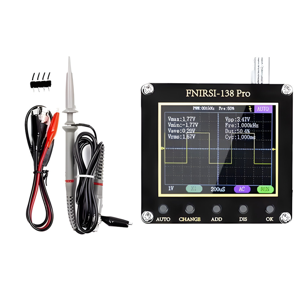 Mini Osciloscópio Digital Fnirsi 138 Pro 2.4 Tft C/ Probe