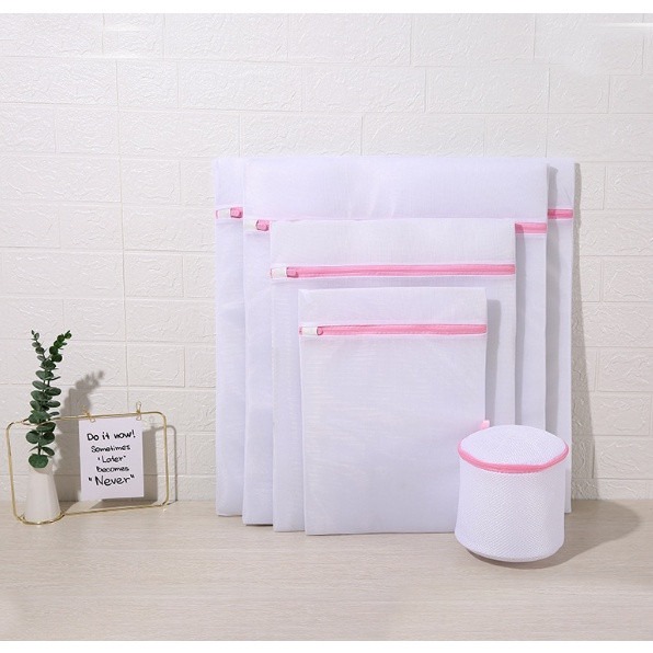 Kit com 5 Sacos De Lavar Roupas Protetor De Roupa Íntima Lingerie Tamanho Grande Loong em Oferta na Shopee