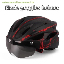 EWC Capacete De Ciclismo Ultraleve Adulto Unissex Com Óculos Para Esportes Ao Ar Livre Equitação Quente