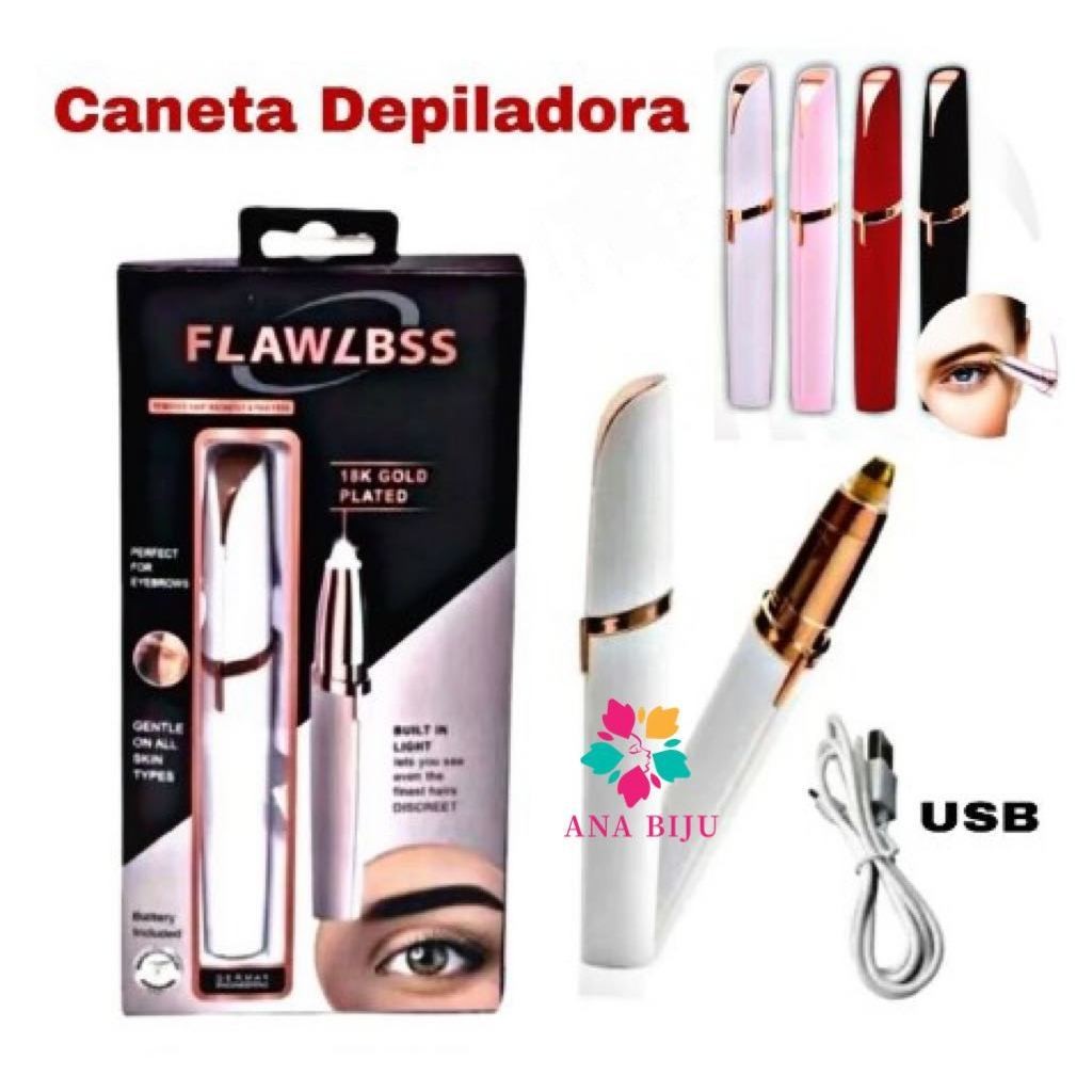 NEW SHOW KIT 1/2 PCS Caneta Depiladora Para Sobrancelhas,Nariz, Buçu, Elétrica Recarregável USB - Beauty