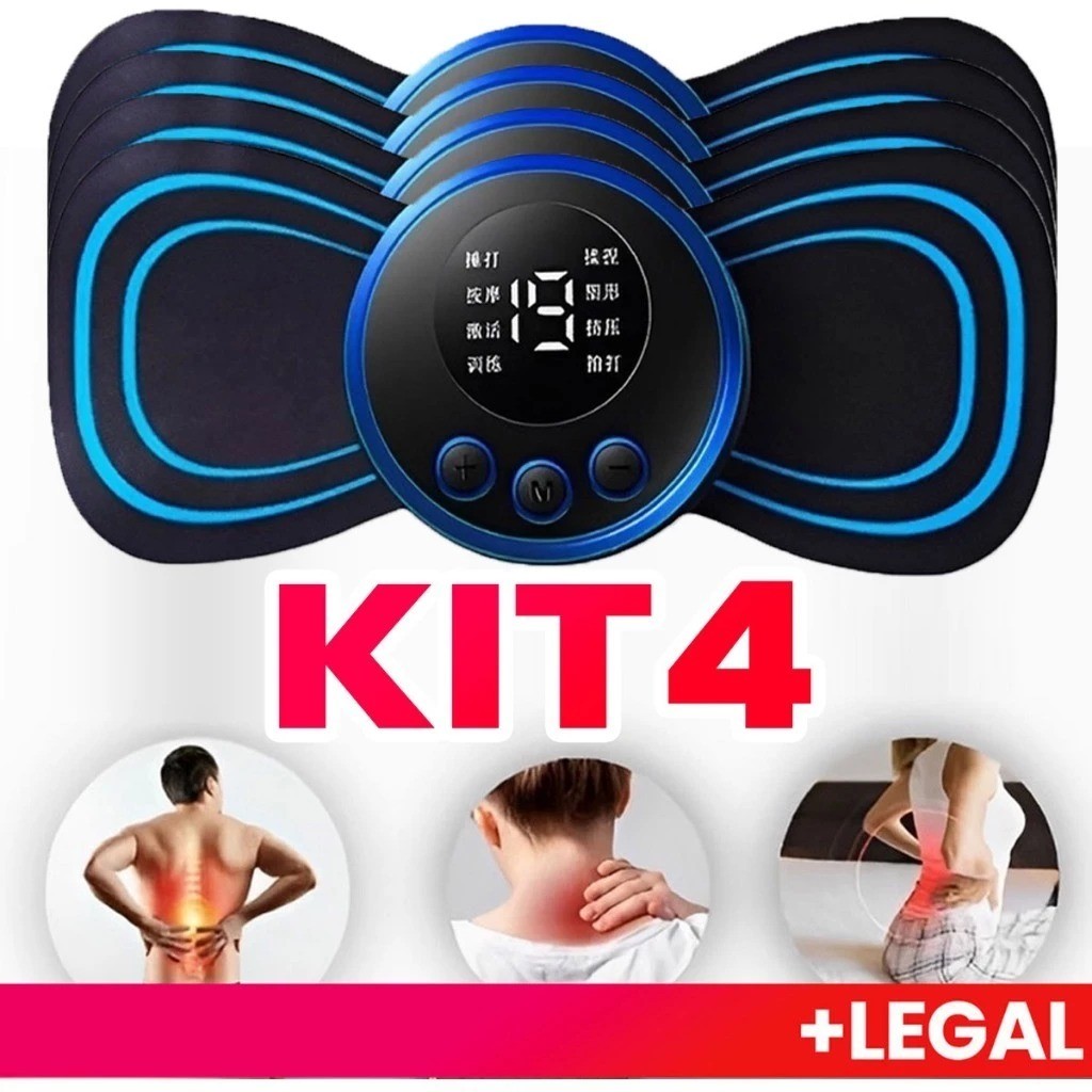 Kit 1-2-3-4 Mini Massageador Estimulador Elétrico De Pescoço Portátil Para Alívio Da Dor em Oferta na Shopee