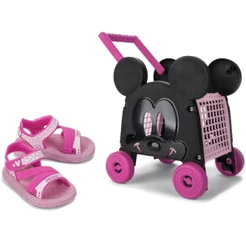Sandália Infantil Disney Mickey Baby Car - Rosa e Preto