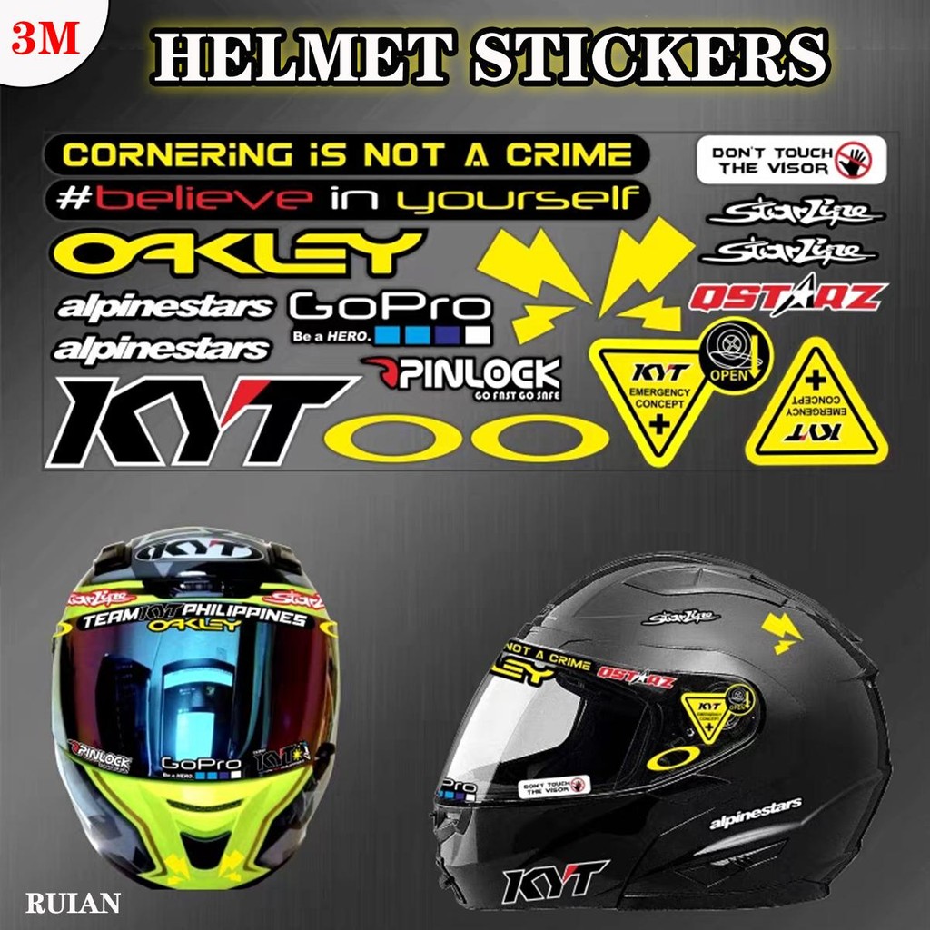 Adesivos Decorativos Para Capacete De Motocicleta , Decalques Com Logotipo De SHOEI HJC 46 OHLINS KYT