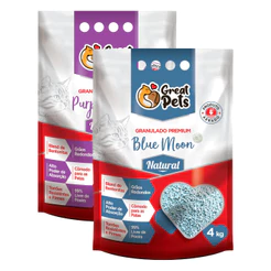 Kit 2 Areias Higiênicas Para Gatos 8 Kg Bentonita Premium - Great Pets