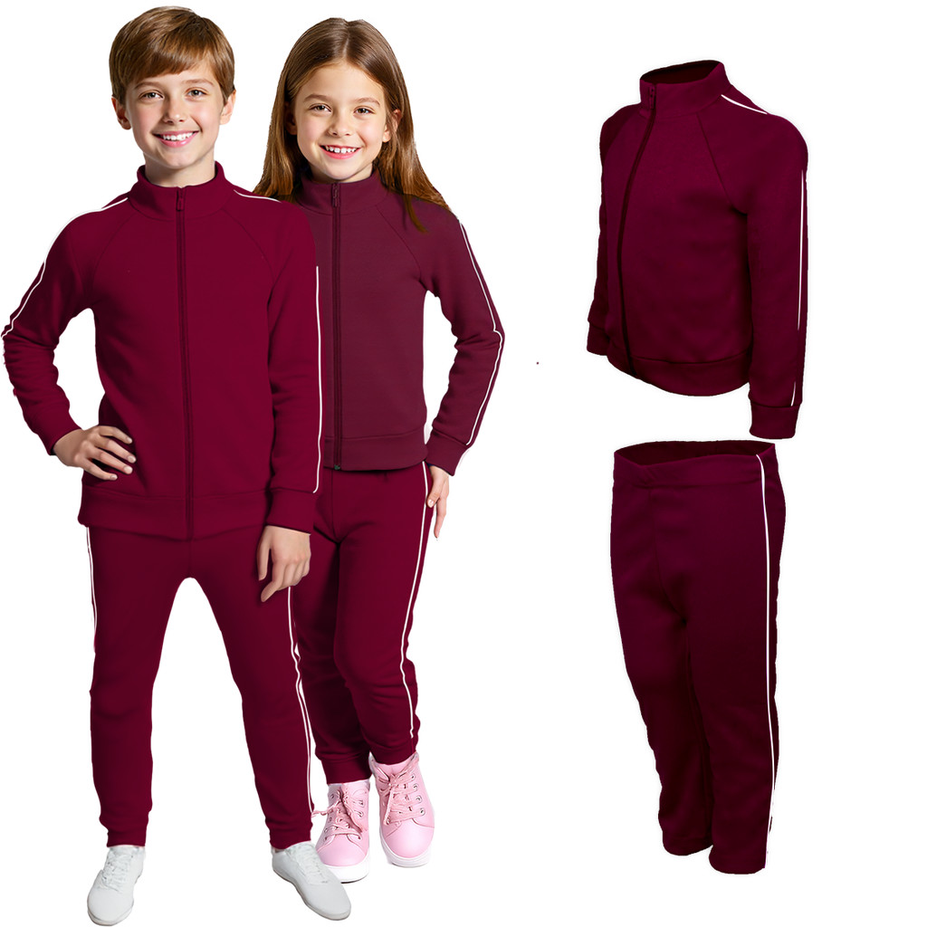 Conjunto Helanca Infantil Vinho