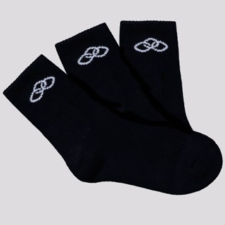 Kit Meia Olympikus Tripack Cano Médio Feminina Preta em Oferta na Shopee