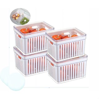 Kit 01, 02 ou 04 Organizadores de Geladeira 3,8L Cesto Tampa Multiuso Alimentos Verduras Vegetais - Plastutti em Oferta na Shopee