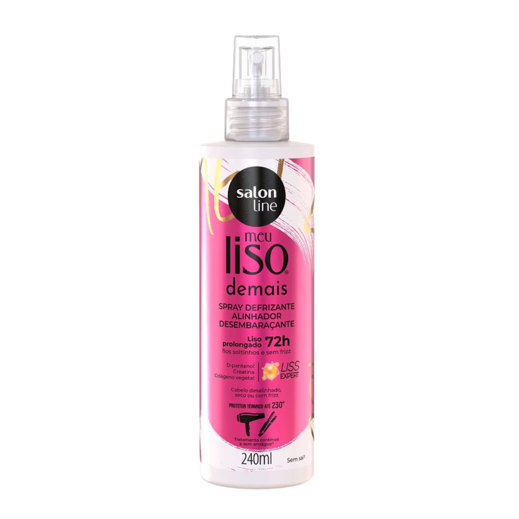 Spray Defrizante Protetor Térmico Salon Line Meu Liso Demais 240ml em Oferta na Shopee