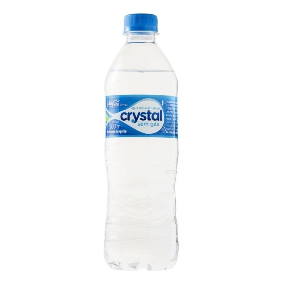 Kit C/ 4 Agua Mineral Natural sem Gas Crystal Garrafa 500ml