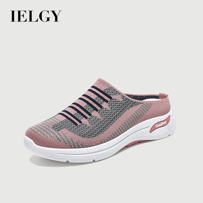 IELGY Mules Femininos De Verão Relaxados E Respiráveis De Malha Voadora em Oferta na Shopee