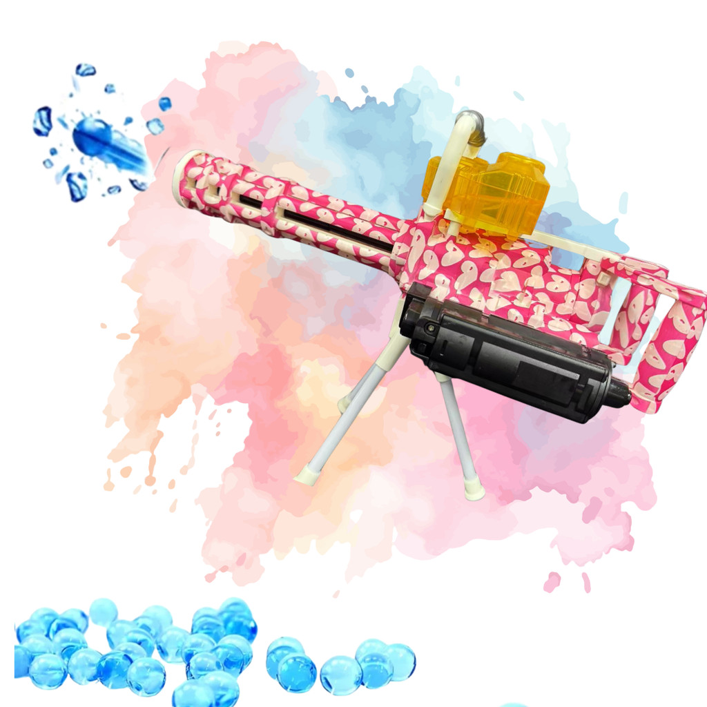COM 10000 Bolinhas，Arma Elétrica Gatling Lança Bolinhas De Gel blaster arminha de gel Interessante/COM 10000 Bolinhas