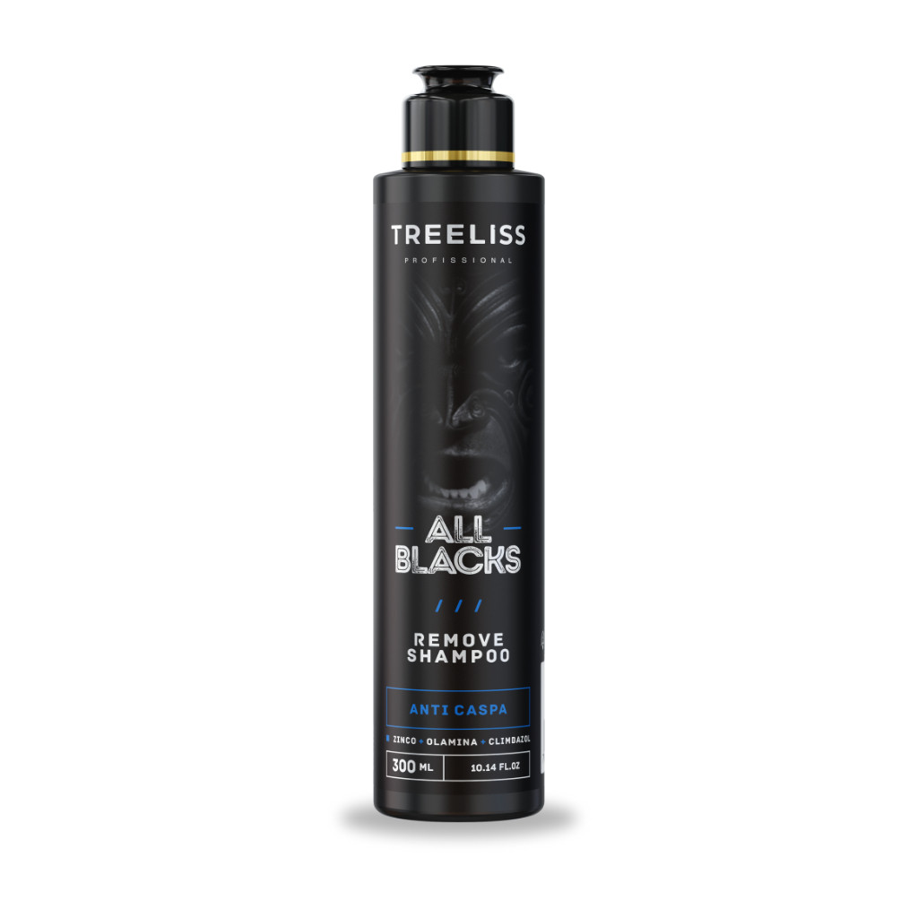 Shampoo anticaspa Remove oleosidade All Blacks masculino Tree Liss
