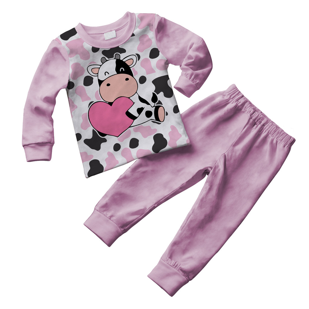 Pijamas Infantis Menina - Vaquinha Sonolenta