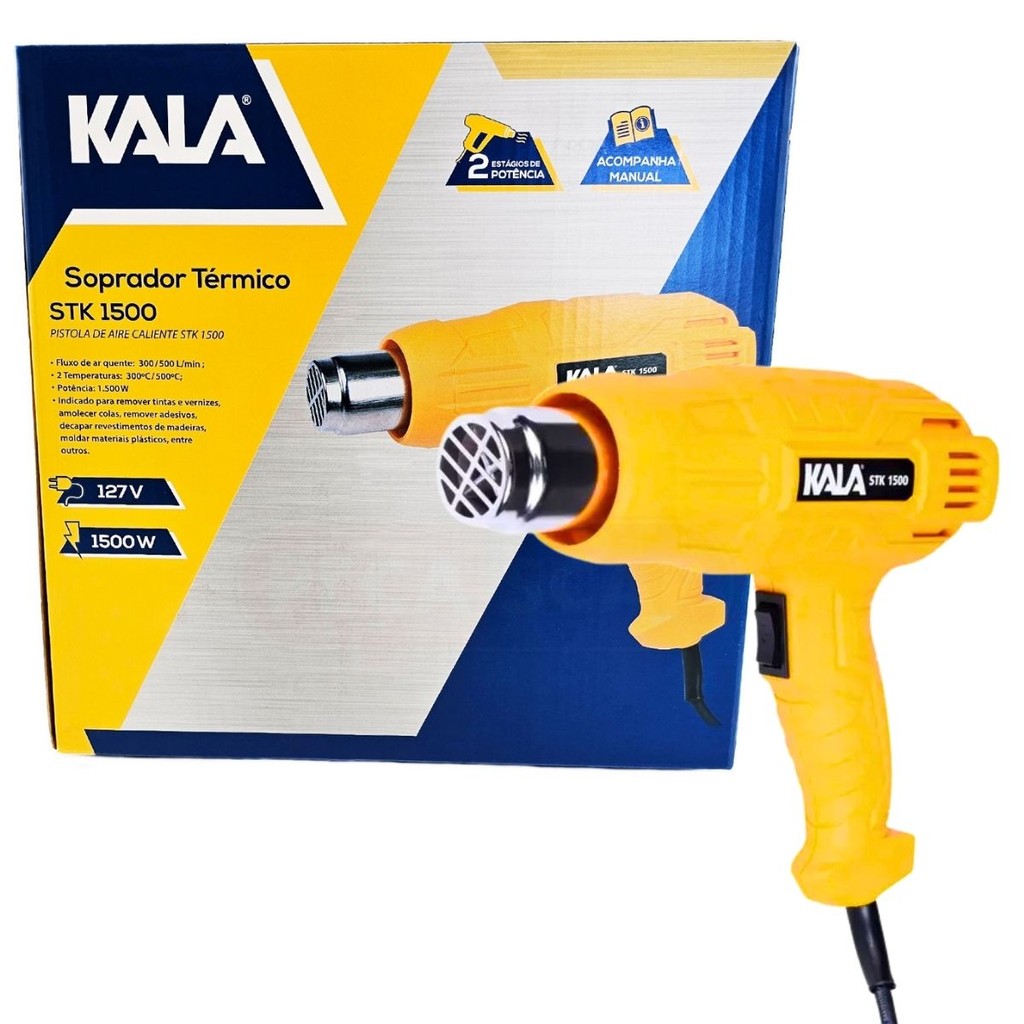 Pistola Sopradora Térmica 1500W para Envelopamento Automativo - Kala