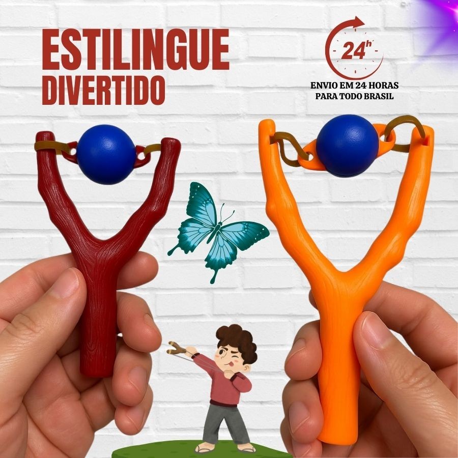 Lançador Voador Brinquedo Estilingue Lança Bolas Soft Com 06 Bolas Plástico
