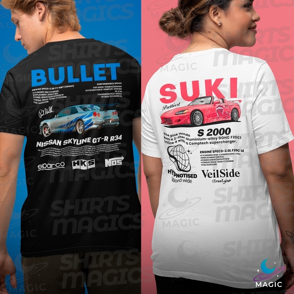 Camisetas Kit Casal Bullet and Suki what’s up, bullet? 100% algodão (MESCLADO)