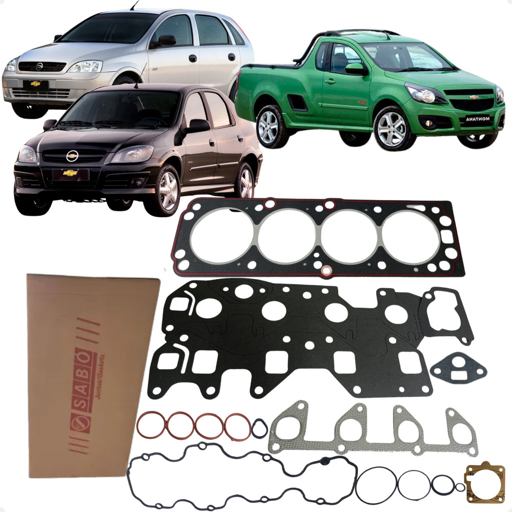 Jogo Junta Superior Cabeçote Sabó Agile Celta Corsa Classic Prisma Meriva Montana 1.4 8v em Oferta na Shopee