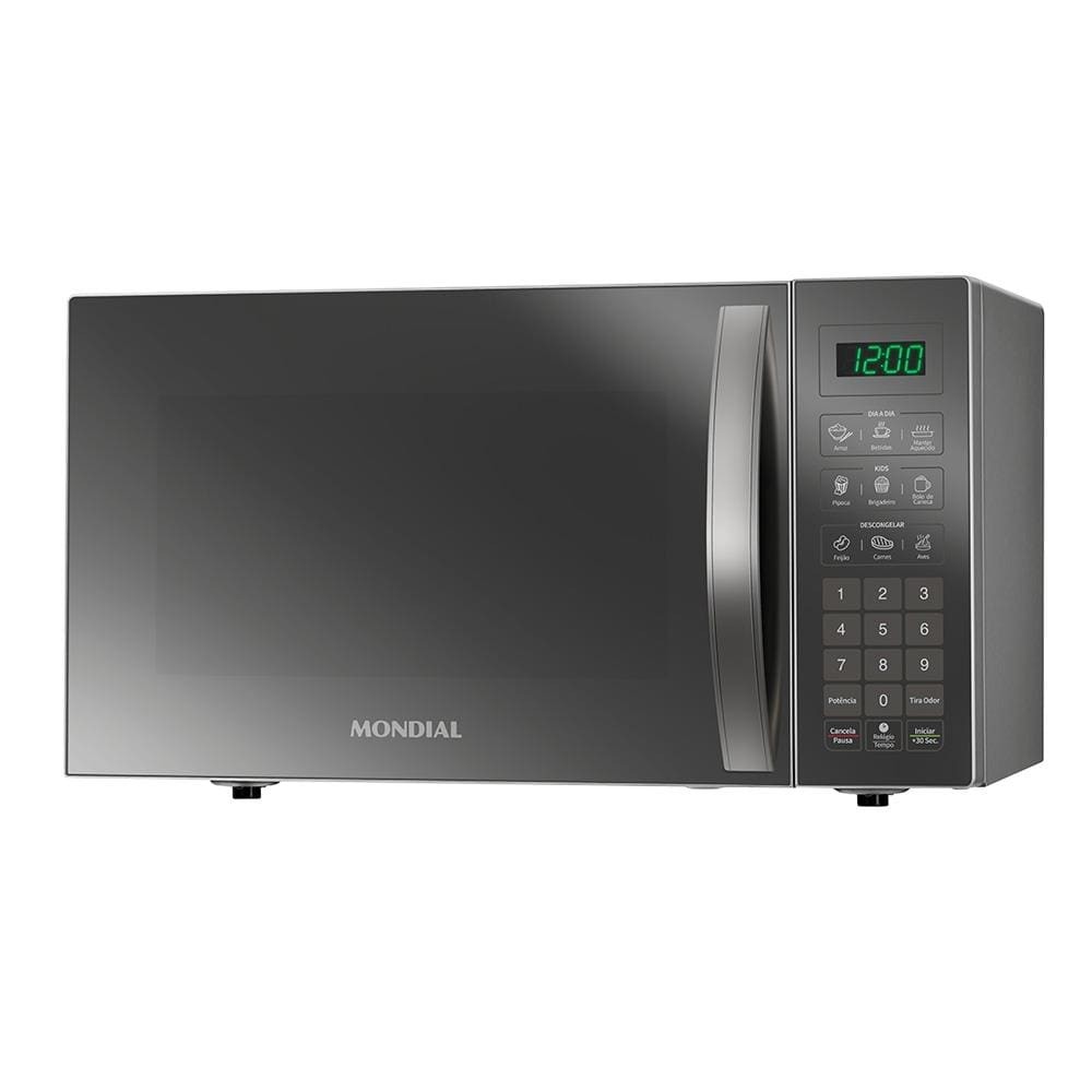 Forno de Micro-ondas Mondial Line MO-02-34-E com Função Manter Aquecido Cinza Espelhado - 34L 110V - Home Appliances