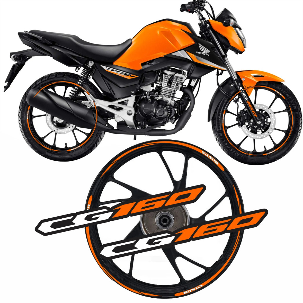 Adesivo De Roda Cg Titan 160 2025 Friso De Roda E Bengala T1