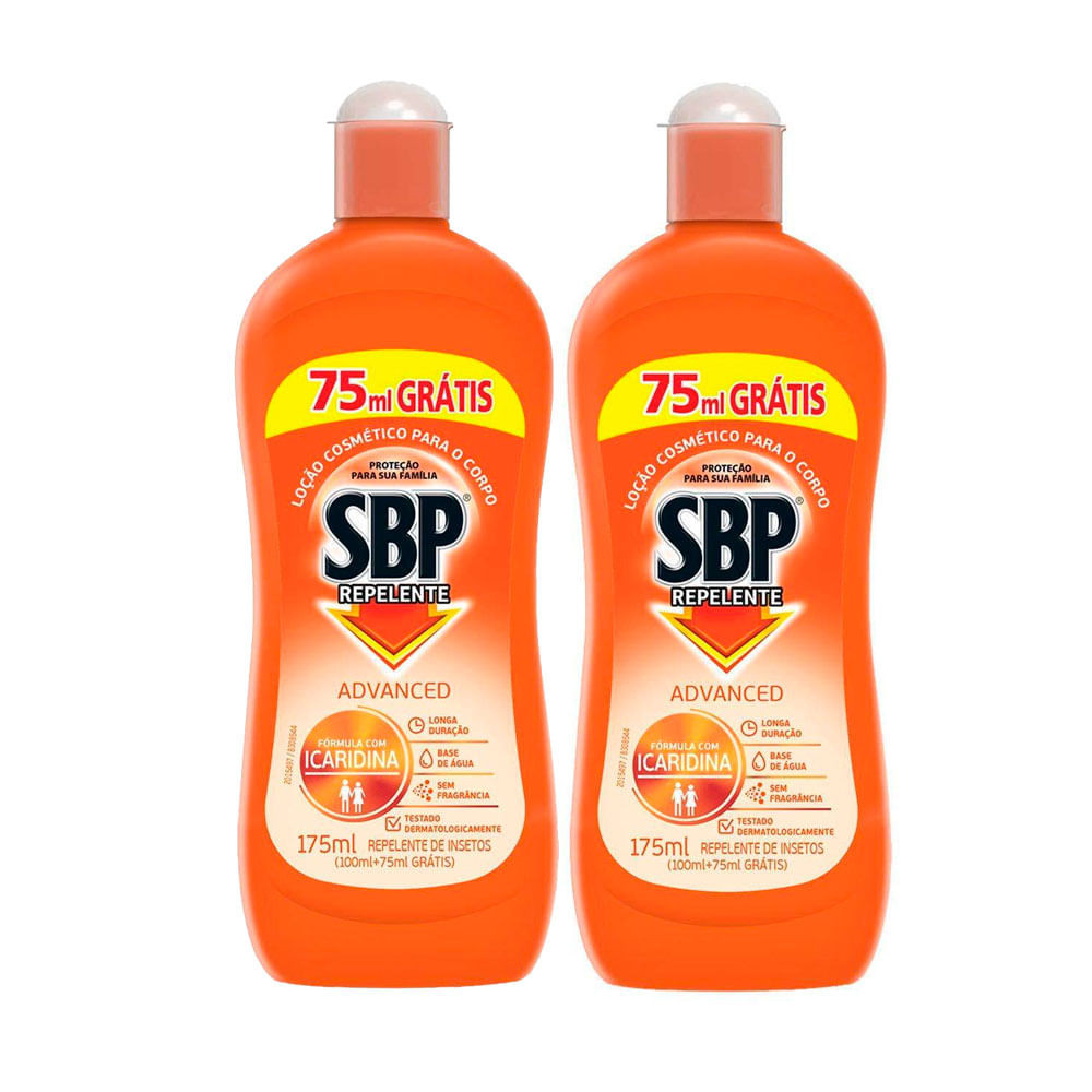 Kit 2 Repelente SBP Loção Corporal com Icaridina Advanced 175ml - Beauty