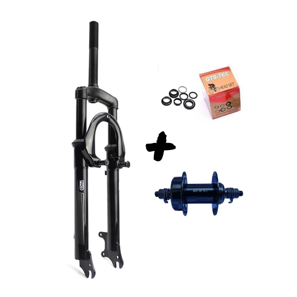 Garfo Suspensão/Amortecedor Bike Aro 26 V-brake Aço 21,1mm + Cubo dianteiro + Direção em Oferta na Shopee