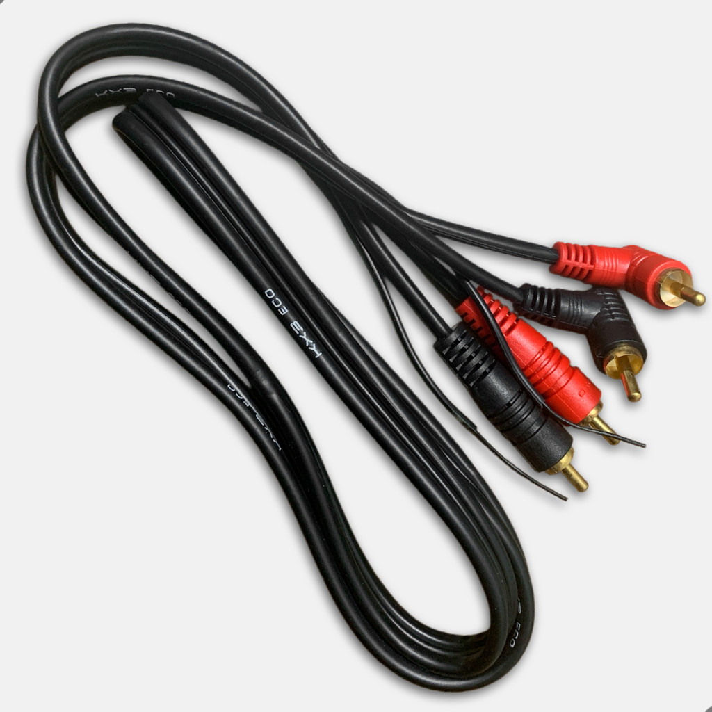 Cabo RCA TechOne 1 Metro 4mm Cabo Emborrachado Preto Som Automotivo em Oferta na Shopee