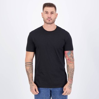 Camiseta Simples Reserva Algodão Peruano Preta em Oferta na Shopee