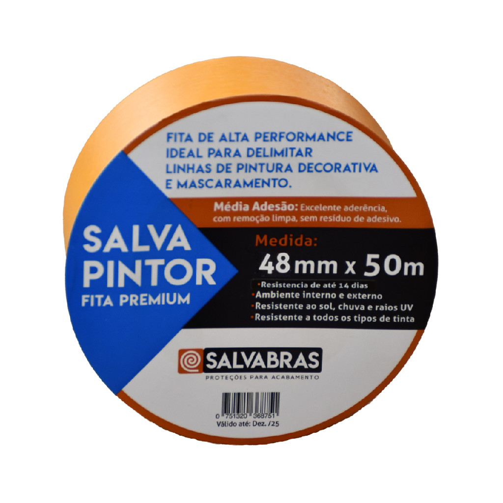 Fita Premium Salva Pintor Mascaramento 48mm x 50M Salvabras em Oferta na Shopee