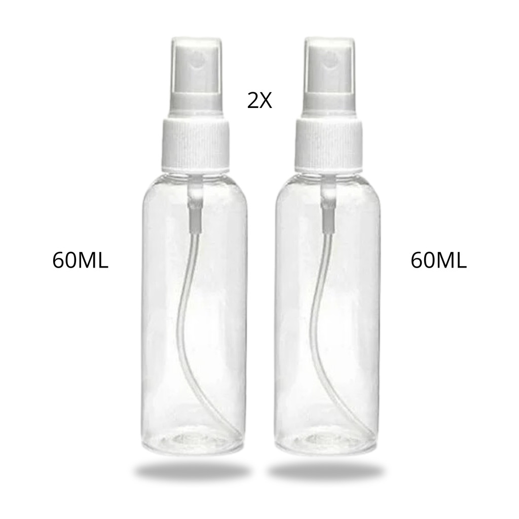 Kit 2 Frasco de Plástico Pet Borrifador Spray 60ml em Oferta na Shopee