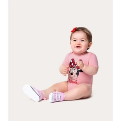 Body Bebê Minnie Mickey Disney® Em Algodão Malwee Kids