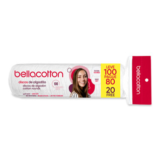 Discos de Algodão 100 unidades Bellacotton em Oferta na Shopee