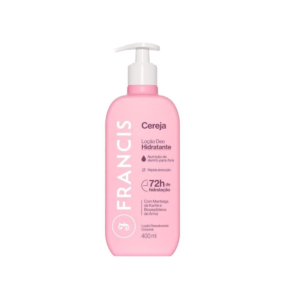 Hidratante Francis Cereja Rosa 400ml em Oferta na Shopee