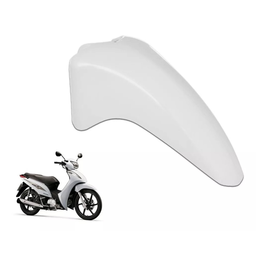 Paralama Dianteiro Frente Moto Honda Biz+ 125 EX 2016 ABS 100% Virgem Proteção UV Cor Branco Andes