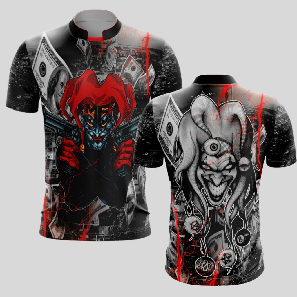 Camisa Masculina Camiseta Peita De Quebrada Favela Palhaço Estilo Luxo Dry Fit Estampada