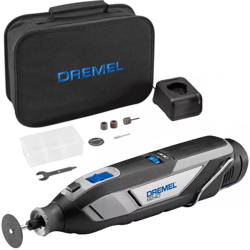 Retífica Série 8240 12V MAX Bivolt com 5 Acessórios e Bolsa Nylon DREMEL em Oferta na Shopee