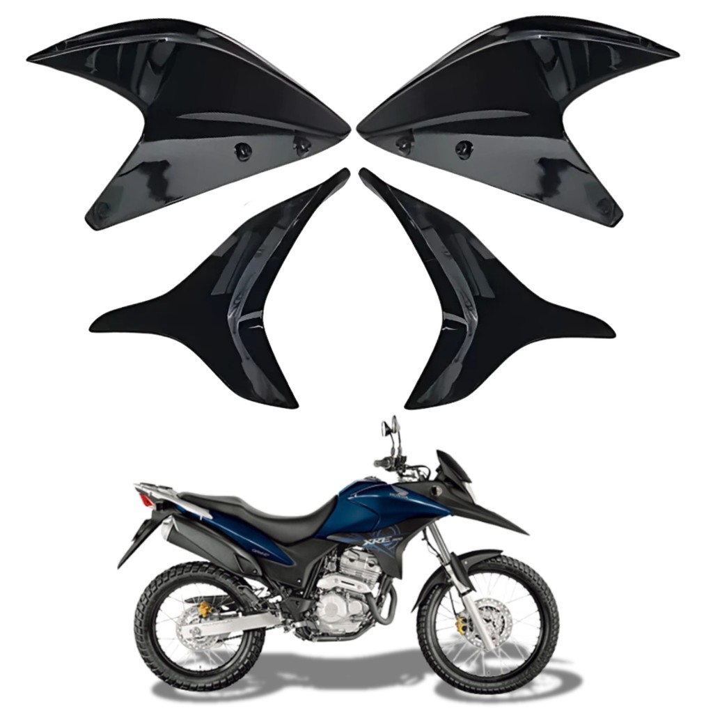 Aba Aleta Guia Inferior Superior Tanque Honda Xre 300 Azul Cruzeiro 2012