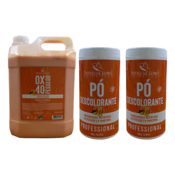2 Pó Descolorante Pêssego + Ox 5l Pêssego Patrícia Lobo