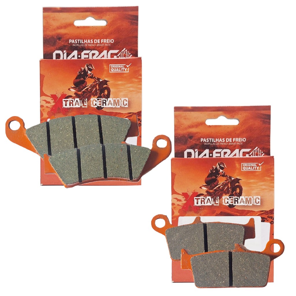 Kit Pastilhas de Freio Xre 300 Sem Abs 2009-2018 / Nx 400 Falcon Diafrag (Cerâmica)