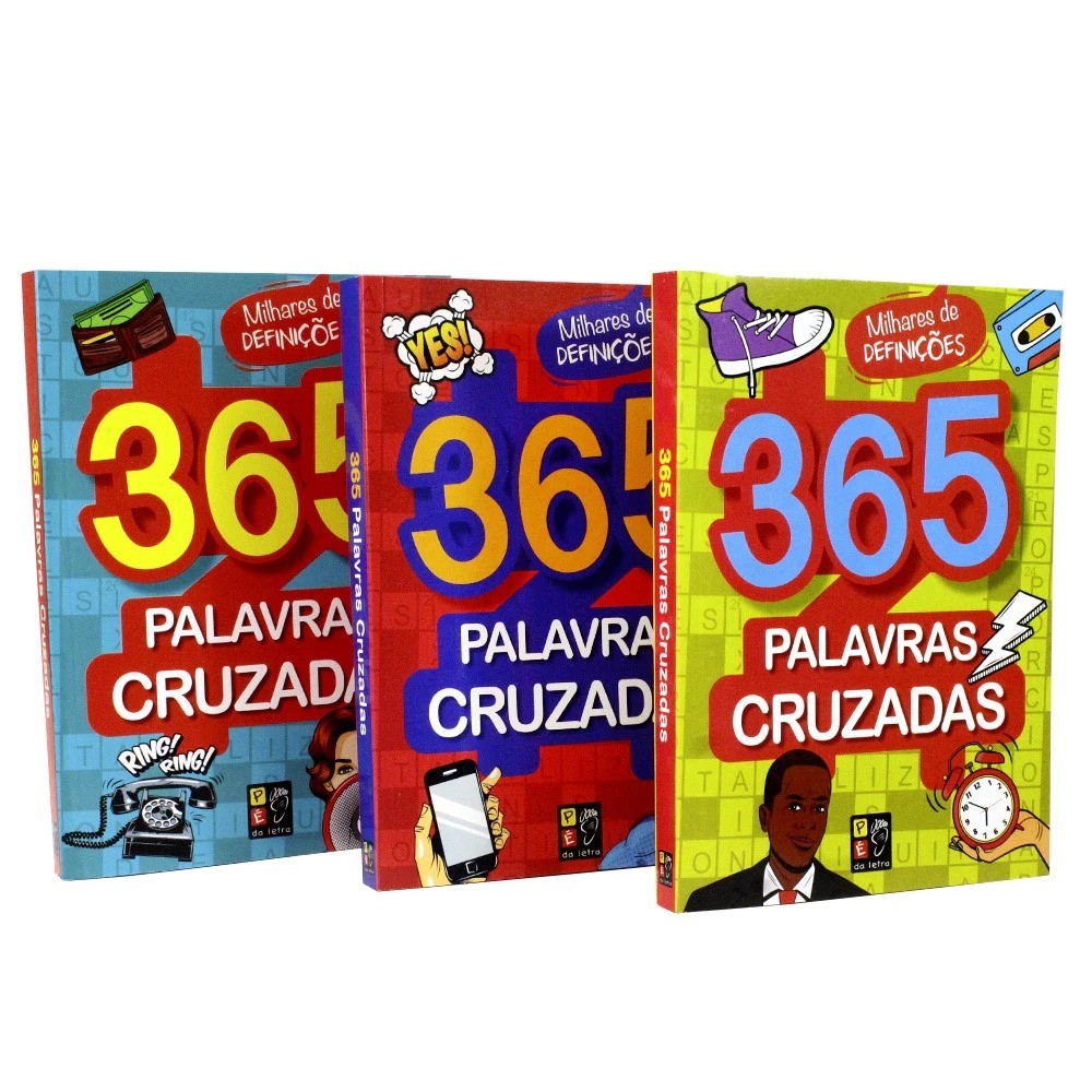 KIT 3 LIVROS 365 Palavras Cruzadas | Milhares de Definições