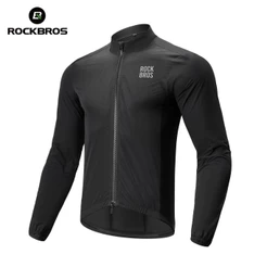 ROCKBROS Jaqueta Corta-Vento Para Ciclismo À Prova De Bicicleta De Estrada Manga Comprida Respirável E Confortável Top M